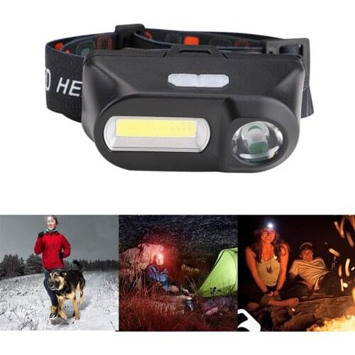 Portable LED Headlamp COB Headlight Flashlight Head Lamp 18650 USB Rechargeable Torch Light For Outdoor Camping Fishing Lamp