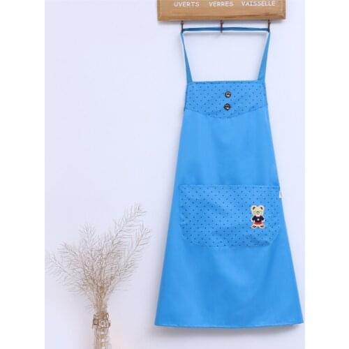 Waist cooking apron Korean fashion womens kitchen cartoon waterproof and oil-proof custom apron can print logo ads