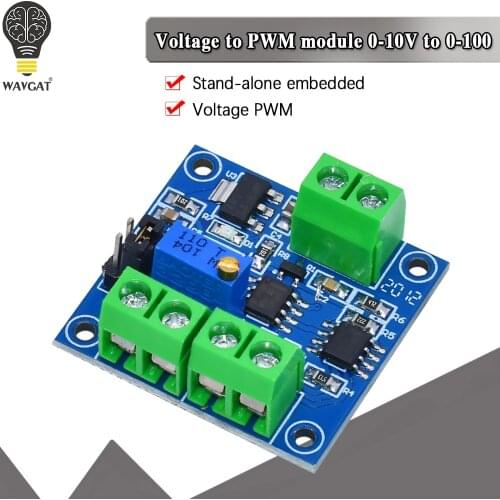 Voltageto PWM Converter Module 0-10V to 0%-100% for PLC MCU Digital to Analog Signal PWM Adjustabl Converter Power Module