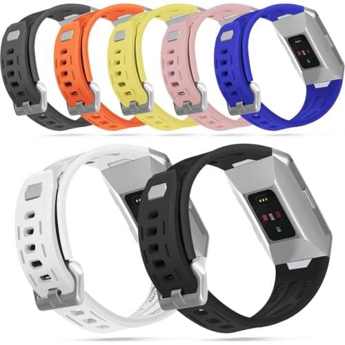 Fashion Silicone Strap For Fitbit Lonic Watch Wrist Bands Men Women Breathable Sports Watchbands Adjustable Replacement Strap