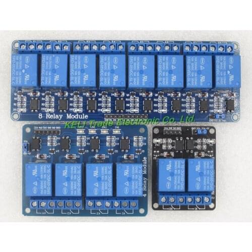 With optocoupler 2 channel relay kit modules relay control panel PLC relay 5V 4 channel & 8 channel (relay module Kit)