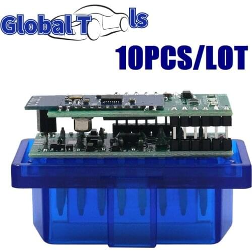 10PCS/LOT FW V1.5 ELM327 Bluetooth Double PCB ELM 327 V1.5 PIC18F25K80 ELM327 Code Scanner for Android/PC ELM327 Best Quality