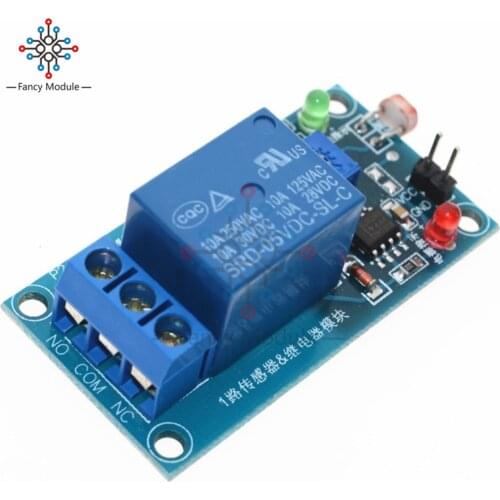 1Pcs DC 5V 12V Light Photoswitch Sensor Switch LDR Photoresistor Relay Module Light Detection Photosensitive Sensor Board