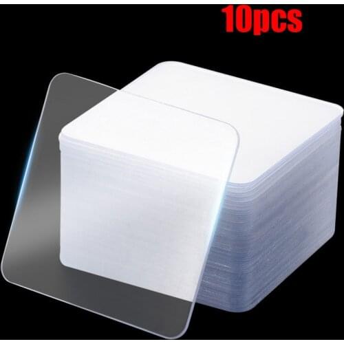 10PCS Nano Magic Double Sided Adhesive Seamless Hook Tape Phone Car Sticker On Car Waterproof Kitchen Tape For Bathroom