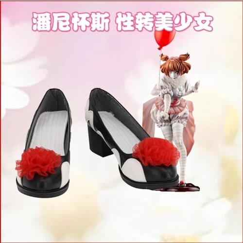 2020 Pennywise Cosplay Shoes Boots Horror Pennywise The Clown Costume Shoes for Women men Carnival Party Boots Accessories