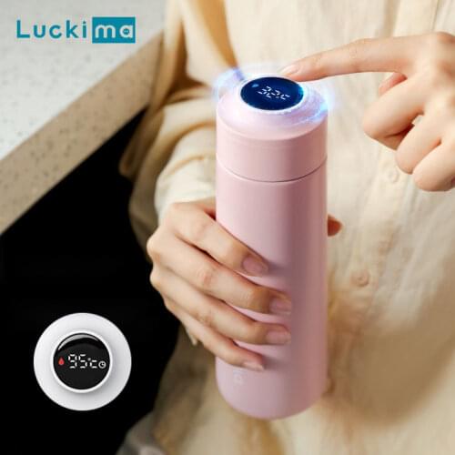400ml Smart Touch Thermos Cup USB Rechargeable Digital Display Insulated Cups Keep Warm Cold Vacuum Water Bottle Hot Sale