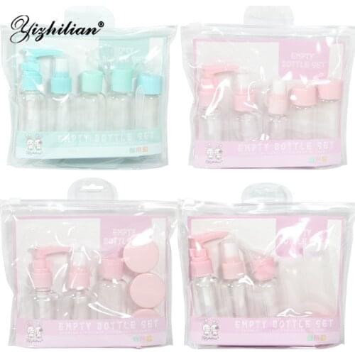 8 PC/Set Travel Cosmetic Bottle Outdoor Transparent Plastic Atomizer Refillable Mini Empty Spray Bottle Perfume Sample Container