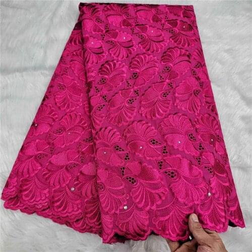 African Lace Fabric Swiss Voile Dubai 5 Yard Nigerian Cotton Dry Lace Fabric Swiss Voile For Women Diy Dress Sewing HLC271