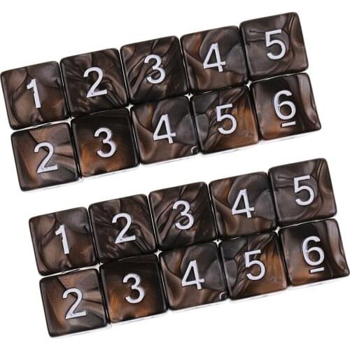 20pcs D6 16mm Acrylic Translucent Dice Dice - Accessories For Party Games, Table Games, Magic MTG