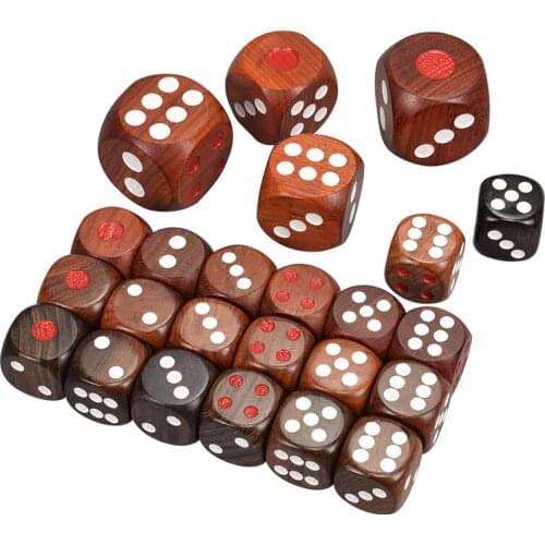 Accessories Game Set Wooden Dice Diagnostic Tool Solid Wood Role Dice Roller Tarot Large Board Games Jeux Entertainment HX50TZ