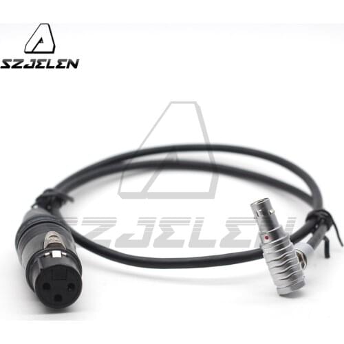 Alexa Mini LF Audio Line,XLR 3Pin to New 0B 6Pin Elbow Connector Audio Port Double Track Cable for Camera ARRI Alexa Mini LF
