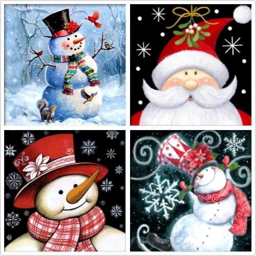 5D new full diamond cartoon Christmas mosaic diamond painting embroidery decoration home decoration