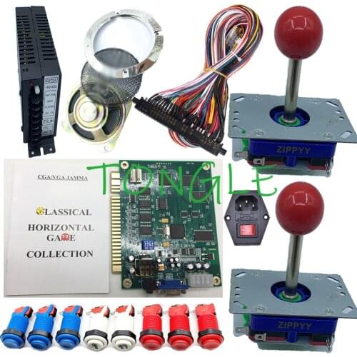 Arcade game 60 in 1 Game DIY kit PCB Complete fittings for Arcade JAMMA games with Arcade Joystick Microswitch Buttons 2 Players