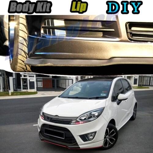 Car Bumper Lip Front Spoiler Skirt Deflector For Proton Iriz Global Small Car Compact car Tune Modified Body Kit VIP Hella Flush
