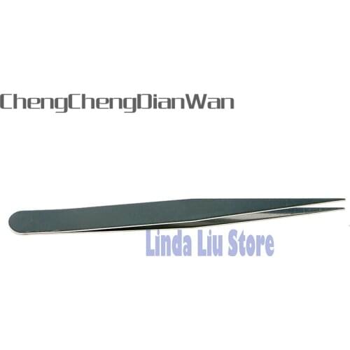 ChengChengDianWan New Stainless Steel Industrial Anti-static Tweezers watchmaker Repair Tools for Video Game 2pcs/lot