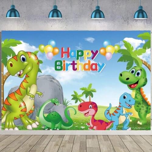 Jurassic Dinosaur Backdrop Newborn Baby Shower Kids Birthday Party Custom Photo Background Photocall Prop Decoration Banner