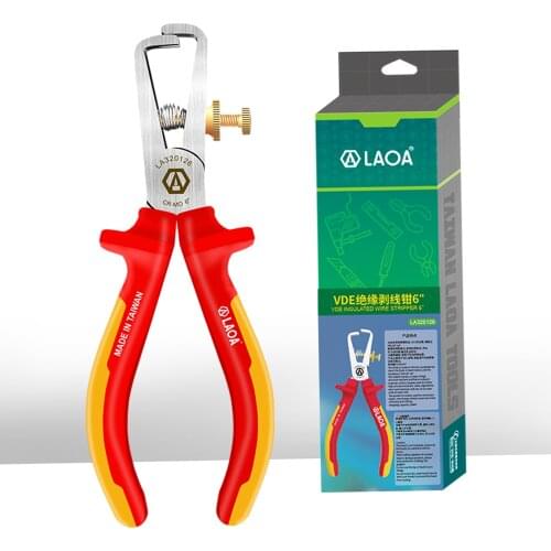 LAOA 6 Inch VDE Wire Stripper 1000V Isolate Cable Stripping Pliers Insulation Wire Stripper
