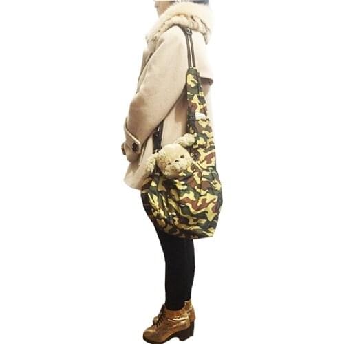 Quality Soft Camouflage Sling Pet Dog Cat Puppy Carrier Bag Single-shoulder Pet Bag Slings Dog Carrier Medium Size