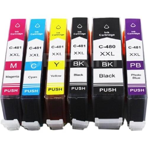 CISSPLAZAfull PGI480 CLI481 compatible Ink Cartridge For Canon TS6140 TS8140 TS9140 inkjet printer PGI-480 CLI-481