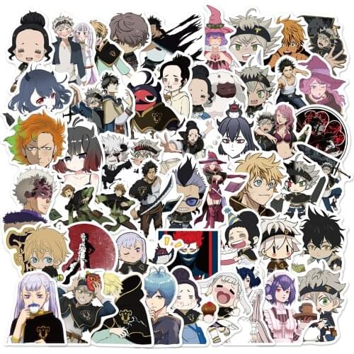 10/30/50pcs Classic Anime Black Clover Stickers DIY Toy Bike Travel Luggage Guitar Laptop Motorcycle Waterproof Decal Sticker