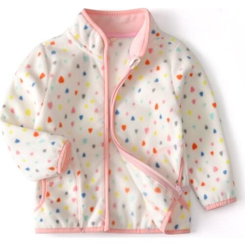 Toddler Girls Jacket Casual Cute Color Love Zipper Coat For Baby Girl Kids Autumn New Arrival Outwear 2-9 Y Childrens Jackets
