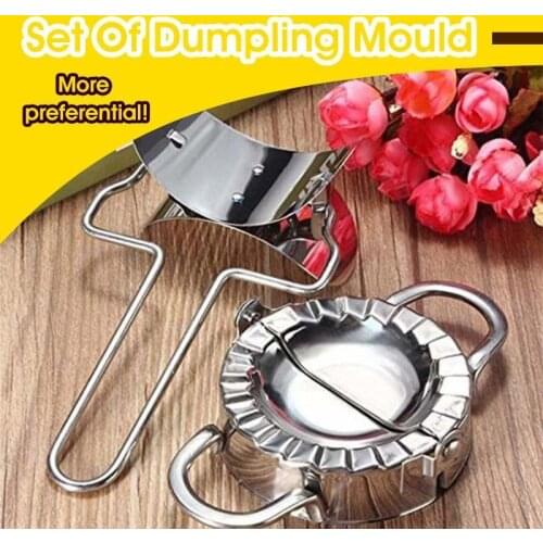 Stainless Steel Dumplings Maker Set Pastry Tools Lazy Ravioli Making Mold Baking Home Kitchen Accessories