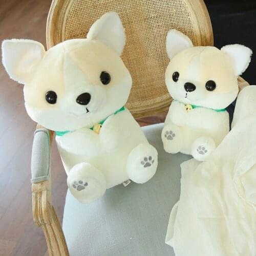 New Sitting Height Fluffy Super Soft Corgi dog/Chihuahua/pink Rabbit Plush Stuffed Animal baby Toy Gift For Kids Girls friends