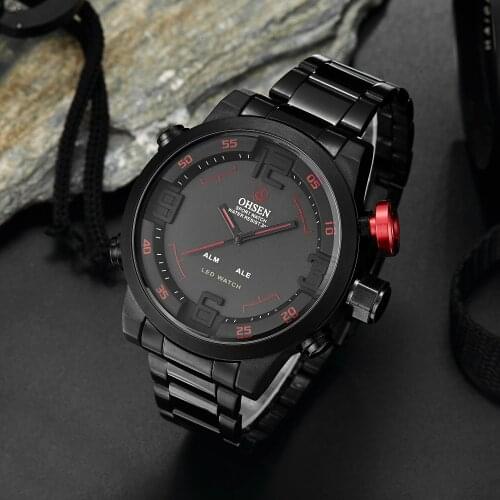 Ohsen Mens Stainless Steel Watch