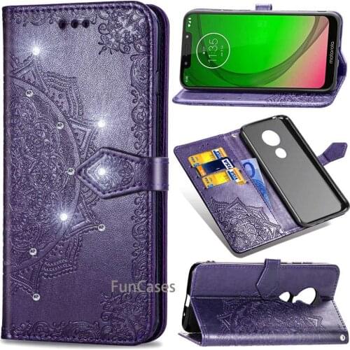 Luxury Vintage Leather Back Cover For Motorola Moto G7 Play European Version Phone Case For Moto G7 Play Card Slot PU Leather C