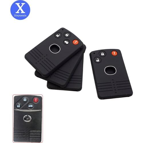 Xinyuexin 3+1 Button Silicone Car Key Card Shell Fob Cover for MAZDA CX-7 CX-9 RX8 MX5 5 6 Smart Card Key Jacket Car Accessories