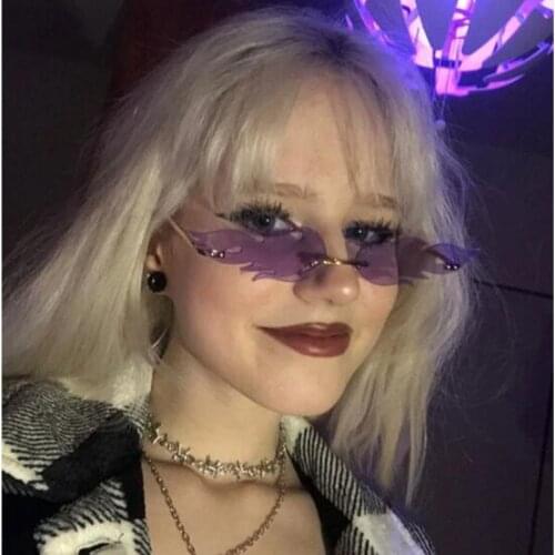 Flame Style Sunglasses For Women Personality Eyeglasses Men Trend Metal Frame Shades Sun Glasses For Men Eyewear Lunette Gafas