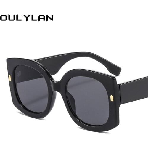 Oulylan New Oversized Round Sunglasses Men Women Outdoors Black Green Sun Glasses Vintage Styles Oval Goggles UV400 Colored
