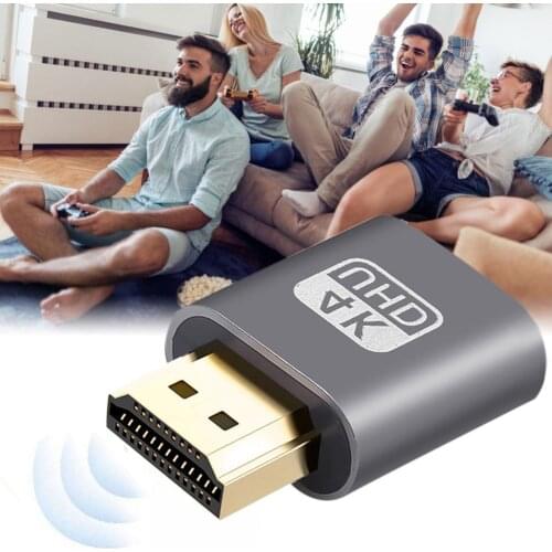 HDMI-compatible Virtual Display 4K DDC EDID Dummy Plug EDID Display Emulator Adapter Support 1920x1080P For Video