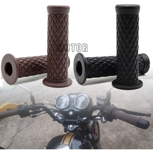 2Pcs Rubber Handlebars Universal 22mm Anti-Skid Rubber Handlebars For Honda Yamaha Kawasaki CG125 CB400 Street & Racing