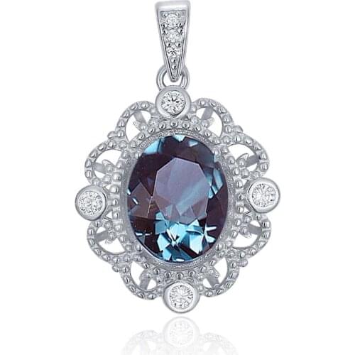 Gorgeous Alexandrite Jewelry 2.0ct Alexandrite Silver Pendant Necklace/Silver Alexandrite stone/Silver Alexandrite Jewelry
