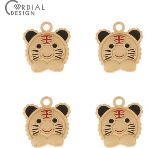 Cordial Design 50Pcs 15*16MM Jewelry Accessorie/Matte Gold/DIY/Pendant/Paint Effect/Animal Shape/Jewelry Finding & Components