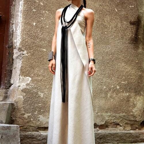 YD&YDBZ Long Leather Necklace For Women Tassel Necklaces High Street Synthesis Leather Jewelry Dress Accessories Handmade Choker