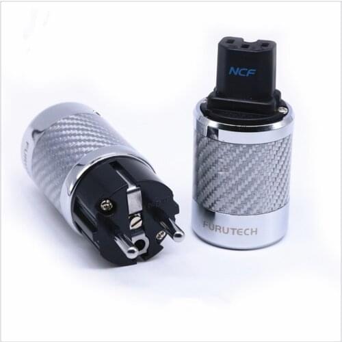 1 Set Gray color Furutech FI-E50 / FI-50 NCF Nano Schukostecker Crystal power rhodium supply plug grade HIEND box 15A 125V