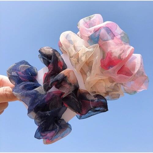 1PC Colorful Elastic Hair Bands Women Mesh Hairband Hair Ring Girls Headband Hair Circle Elastics Hair Accessories Headband