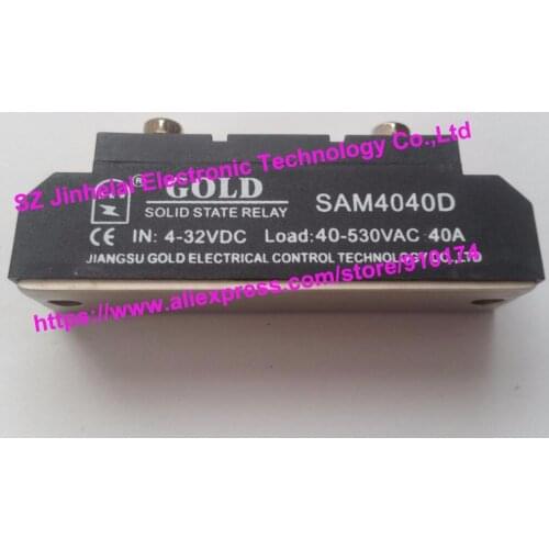 100% Authentic original SAM4040D GOLD Single-phase industrial solid state relay 4-32VDC, 40-530VAC 40A