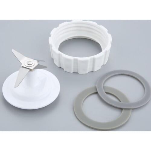 4pcs/kit Replace Blade Base Bottom Cap Holder+4-Leaf Blender Blade+Sealing Gasket Ring fits for Hamilton Beach Jars Ktichen Tool