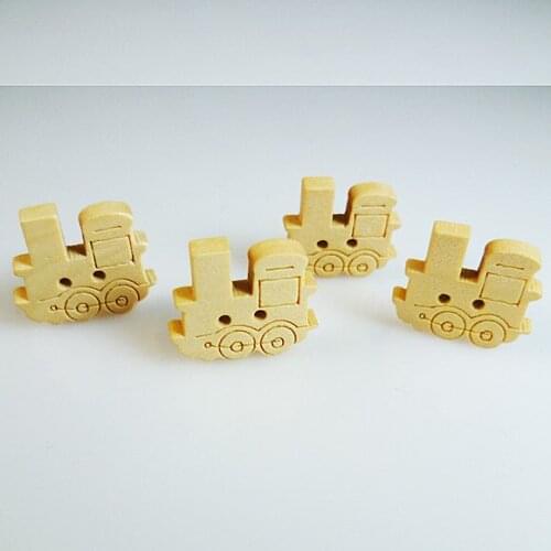 50PCS 18*20MM wood Train BUTTON BRAND cartoons buttons coat boots sewing clothes accessories WCB-030