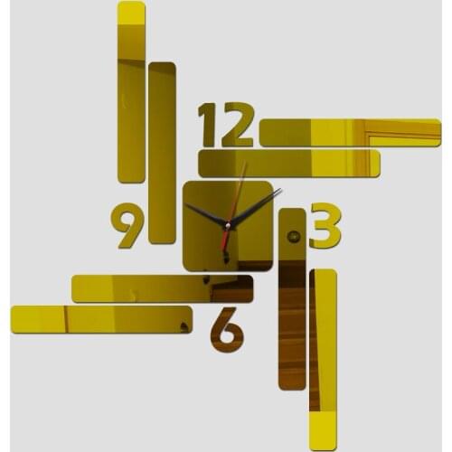 Time-limited acrylic wall clock modern design mirror quartz watch 3D abstract crystal living room DIY clocks