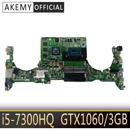 DABKLMB28A0 For ASUS TUF Gaming FX503 FX503V FX503VD Laptop mainboard integrated Test work I5-7300HQ GTX1060/3GB GPU