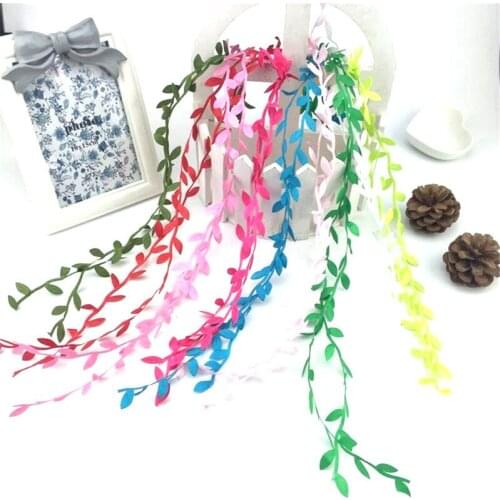 5M Artificial Vine Leaf Decoration Vivid Rattan Leaf Vagina Grass Fake Plants Cord String Leaves For Home Garden Party Decor