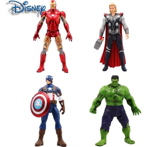 Disney Marvel toy Thor figure with Thors Hammer 7-inch Avengers series Captain America movable model boxed boy gift