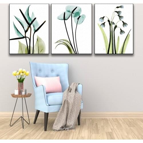 DIY Painting By Numbers Wall Art Pictures Drawing Minimalist Simple Fashion Poster Flower Home Decor 1Set/3Pcs Unique Gifts
