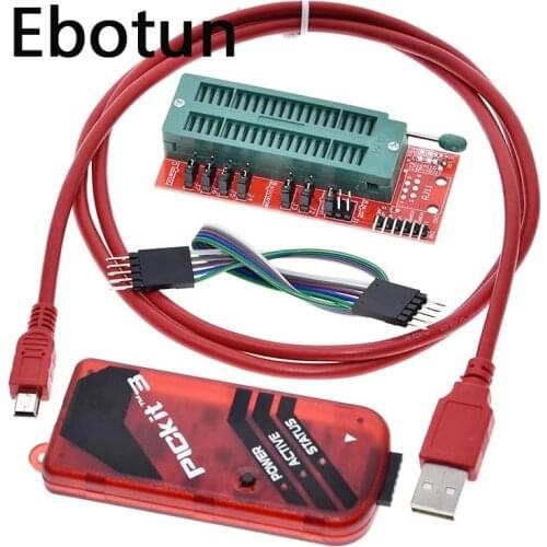 For PICKIT3 PIC KIT3 PICKIT 3 Programmer Offline Programming PIC Microcontroller Chip Monopoly+PIC Programmer adapter seat