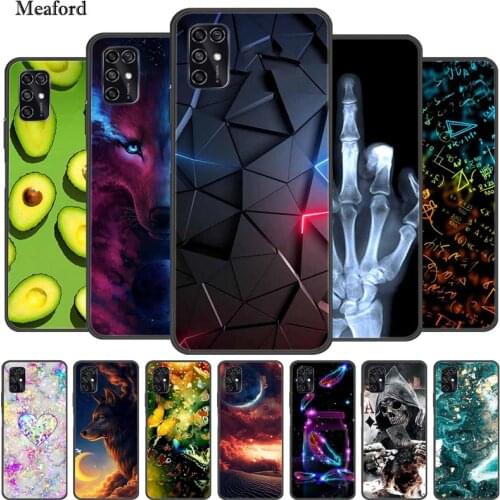 For ZTE Blade V2020 Smart Case Black Bumper Silicon TPU Soft Phone Cover For ZTE Blade V2020 Smart 8010 Case Cartoon Funda