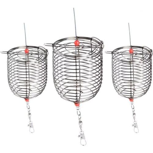Bait Cage Tool Cheap Stainless Steel Three Sizes Affordable Nest Cage Easy To Operate Fishing Gear Home People Easy To Use